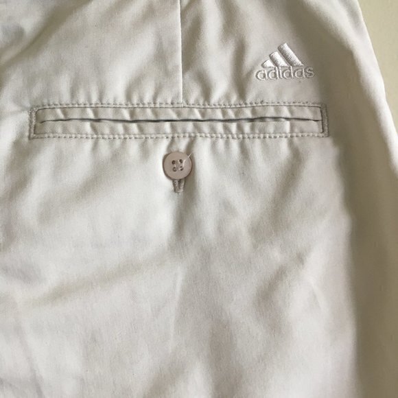 ADIDAS STRETCH SHORTS ATHLETIC WOMENS‎ SIZE 6 IVORY Climalite Dry GLOF - Picture 4 of 6